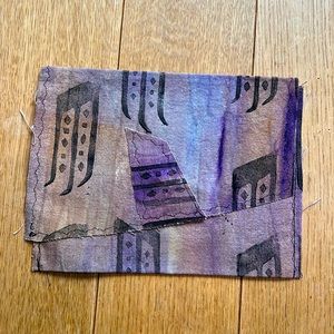 💟 hand painted and block printed festival clutch purse